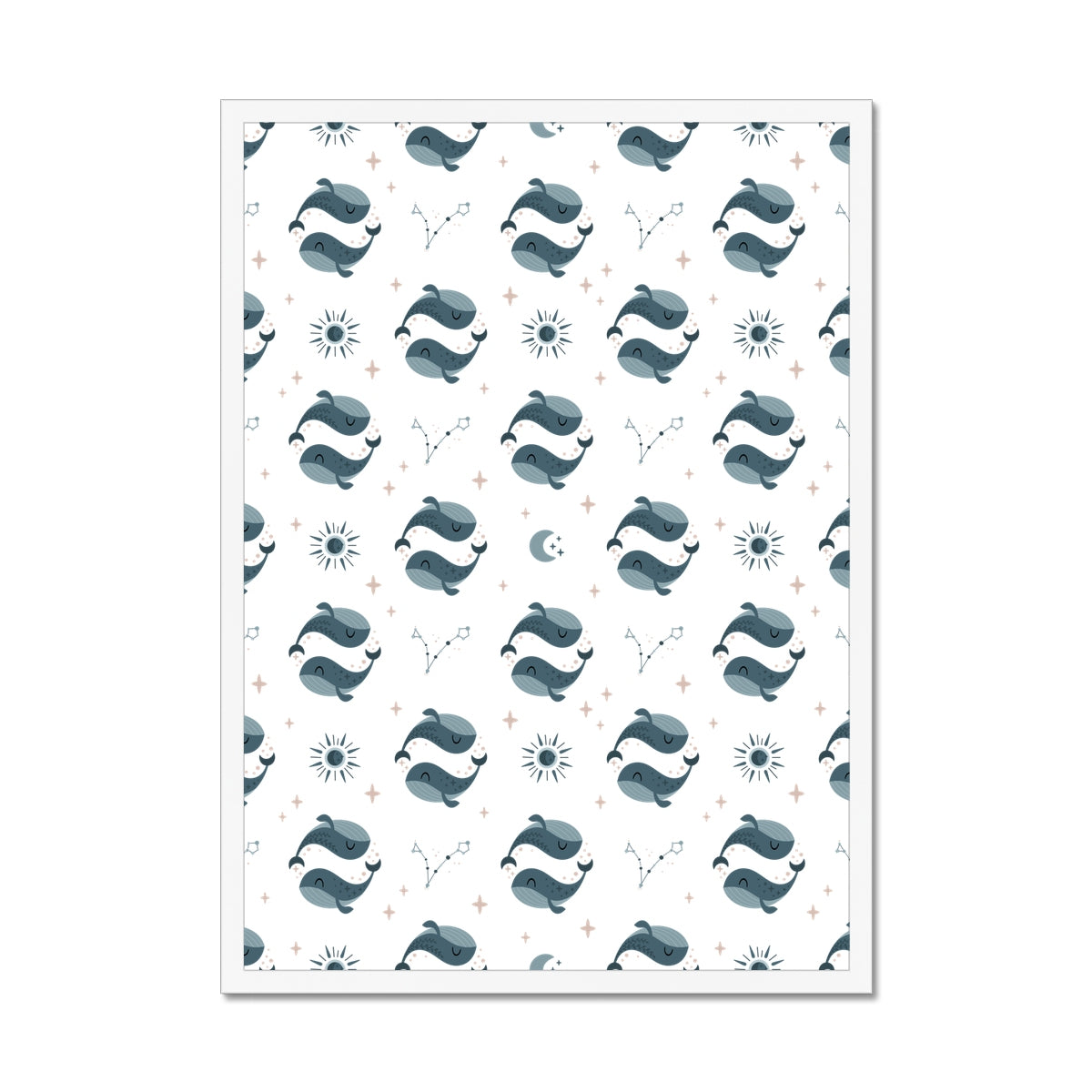 Pisces Pattern Framed Print