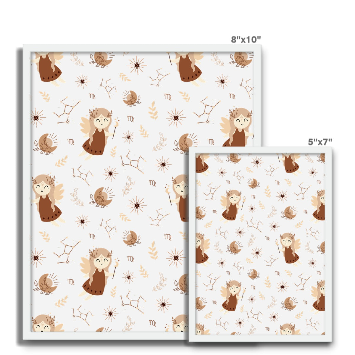 Virgo Pattern Framed Photo Tile