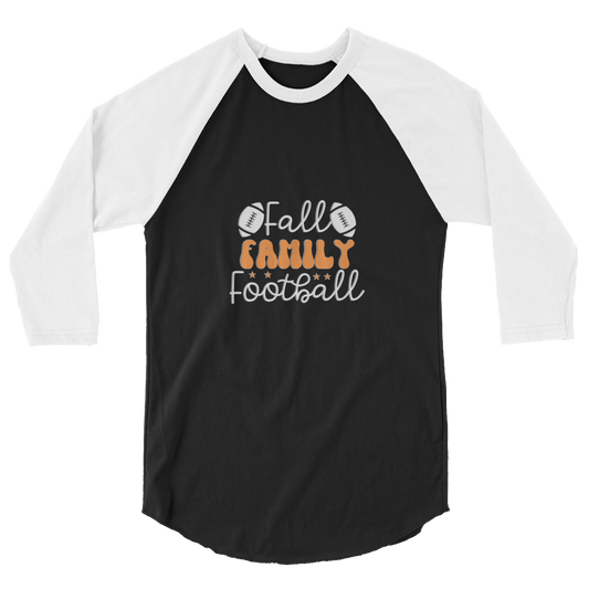 Fall Family Football 3/4 sleeve raglan shirt