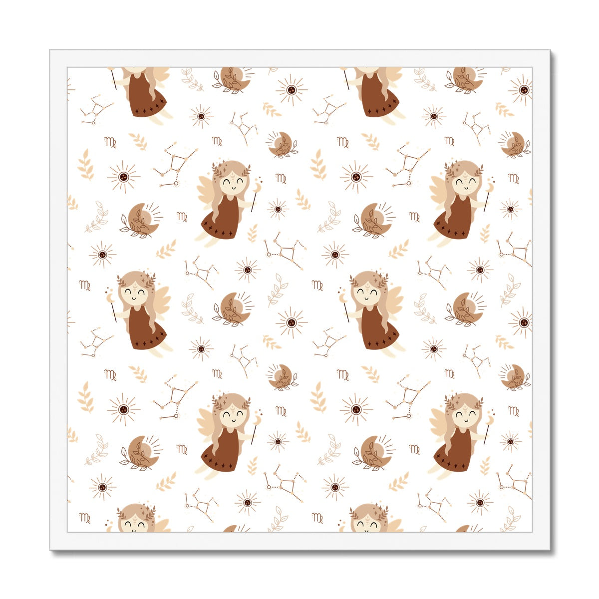 Virgo Pattern Framed Print