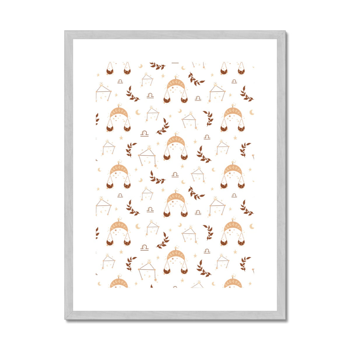 Libra Pattern Antique Framed & Mounted Print