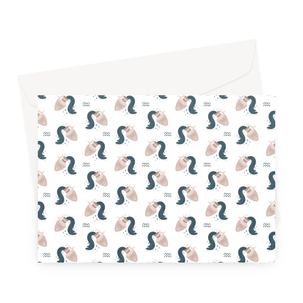 Aquarius Pattern Greeting Card