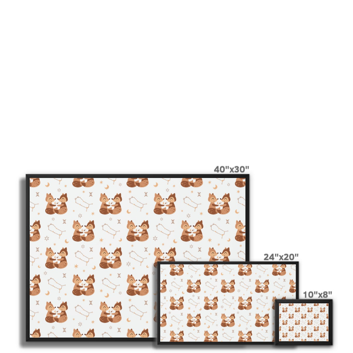 Gemini Pattern Framed Canvas