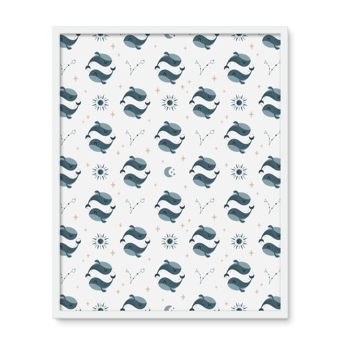 Pisces Pattern Framed Photo Tile
