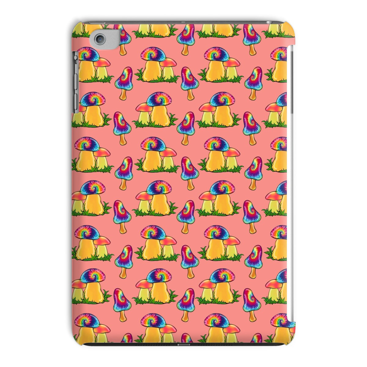 Retro Mushroom Pattern - Pink Tablet Cases