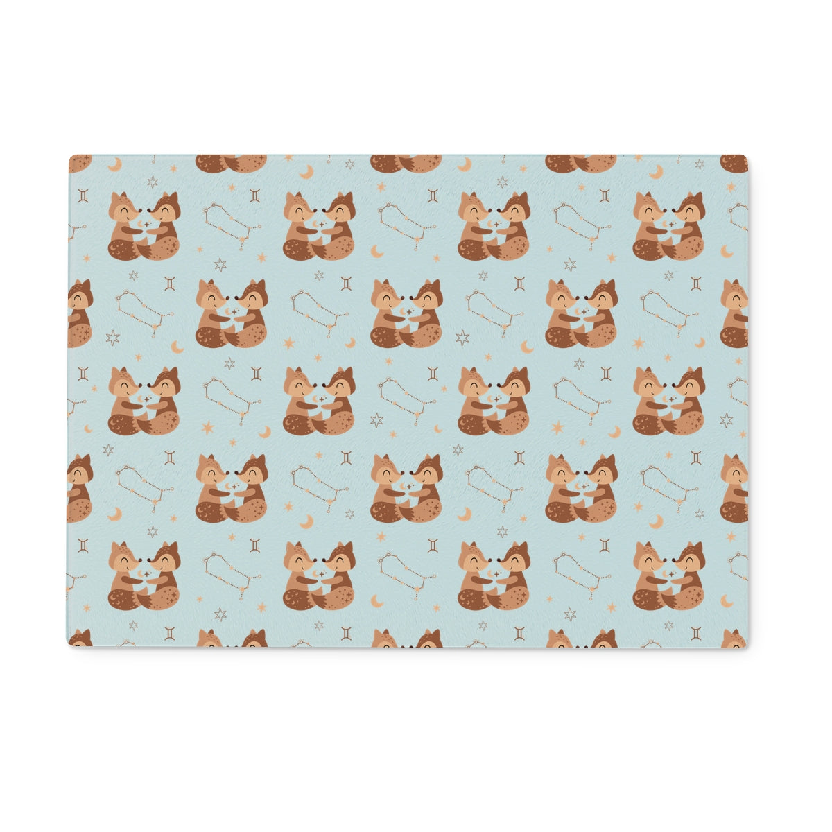 Gemini Pattern Glass Chopping Board