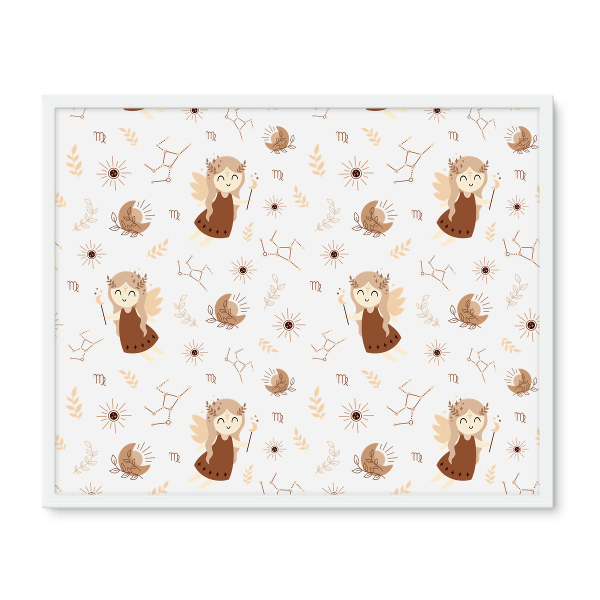 Virgo Pattern Framed Photo Tile