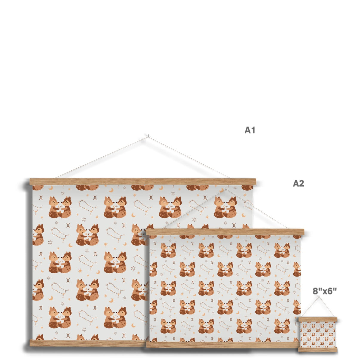 Gemini Pattern Fine Art Print with Hanger