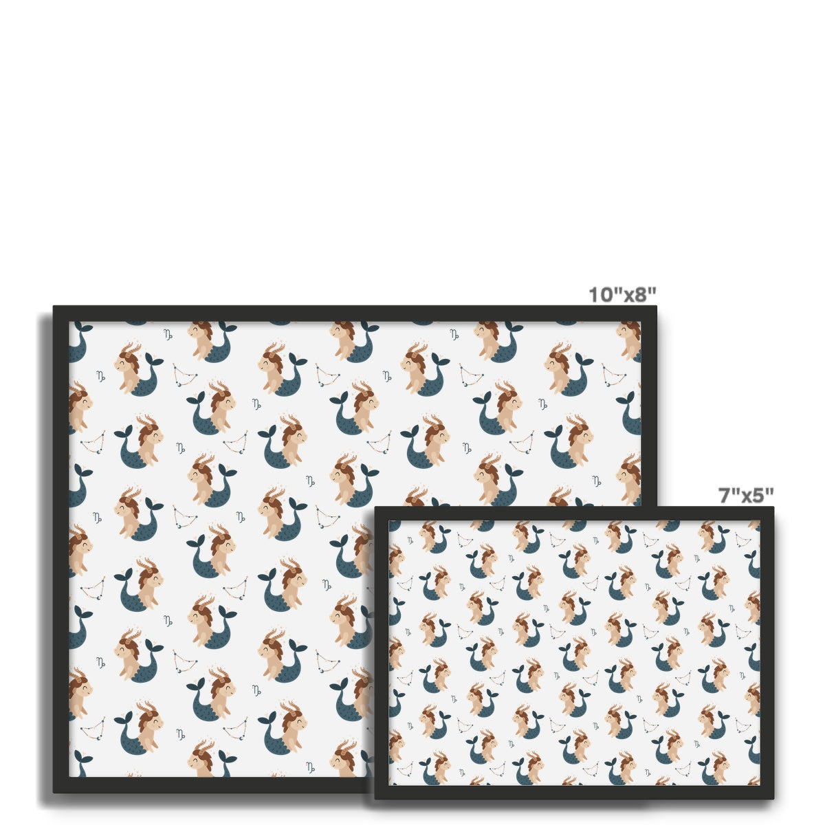 Capricorn Pattern Framed Photo Tile