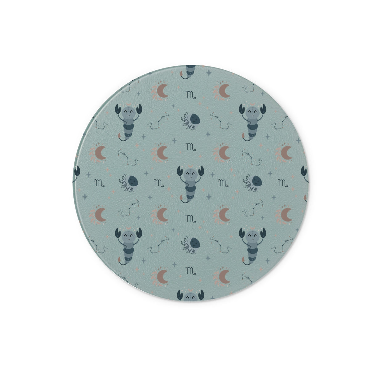 Scorpio Pattern Glass Chopping Board
