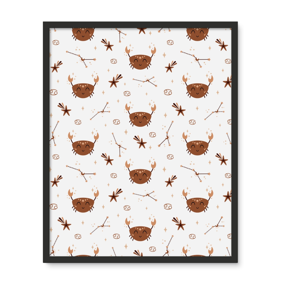Cancer Pattern Framed Photo Tile