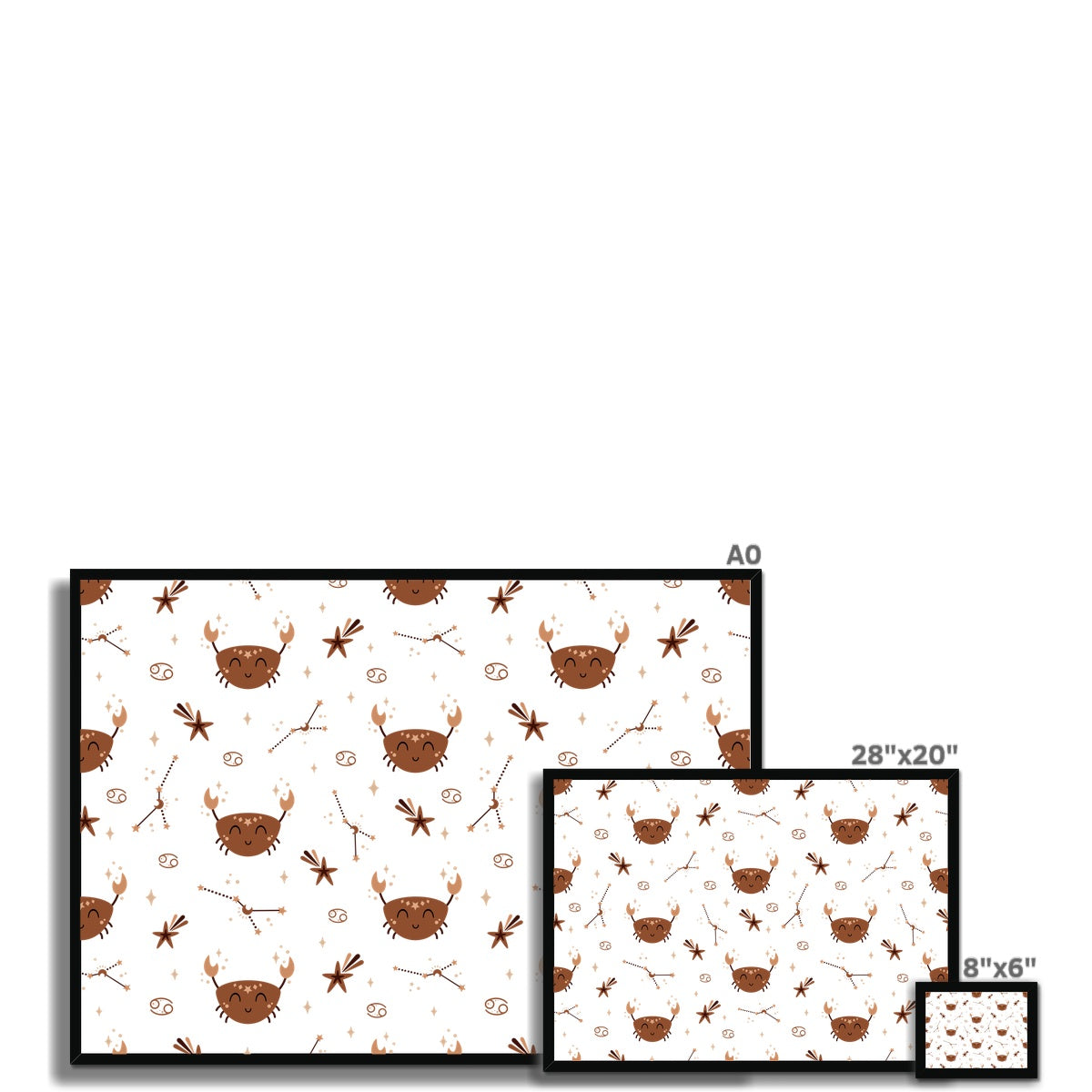 Cancer Pattern Framed Print