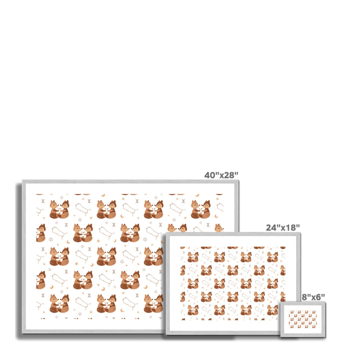 Gemini Pattern Antique Framed & Mounted Print