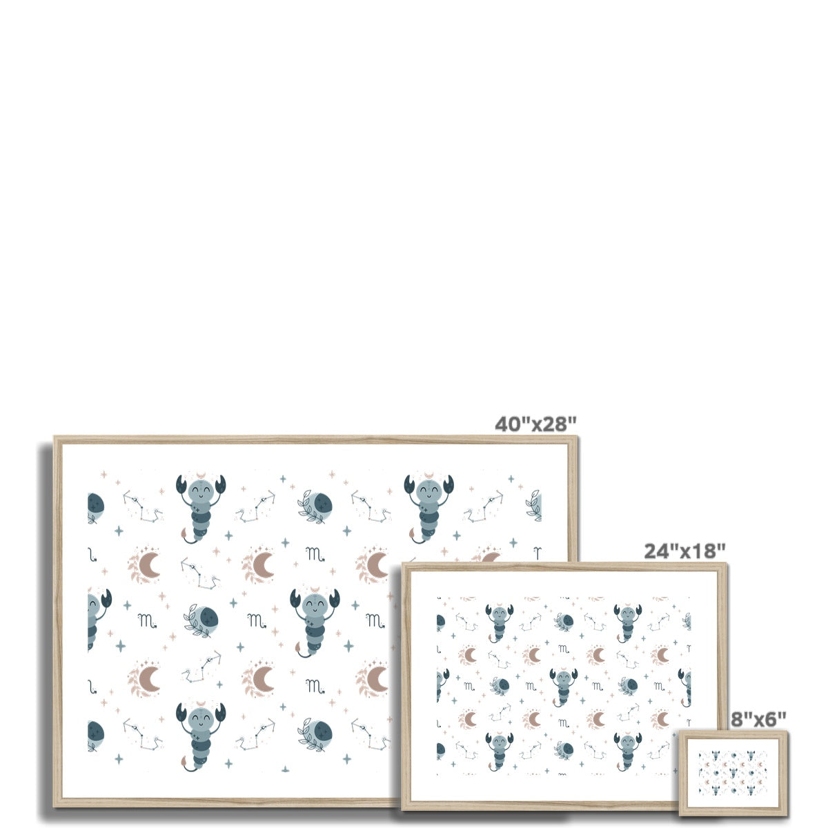 Scorpio Pattern Framed & Mounted Print