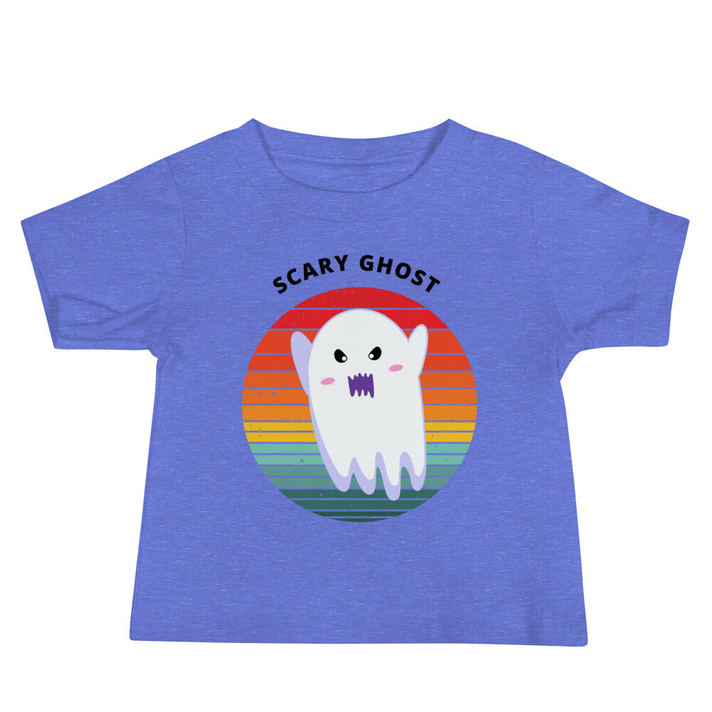 Scary Ghost Halloween Baby Jersey Short Sleeve Tee