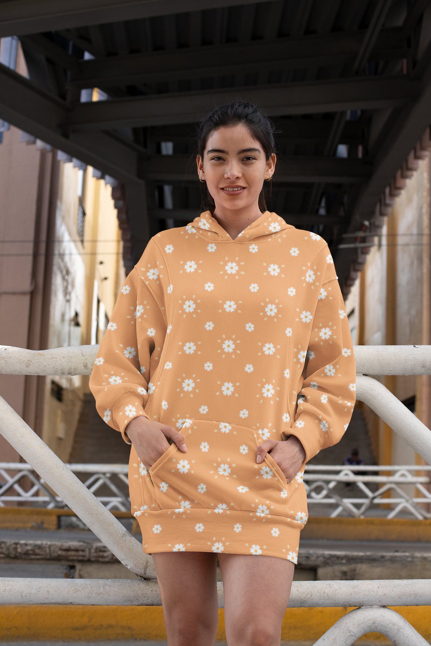 Hoodie Dress AOP Ladies Pregnancy