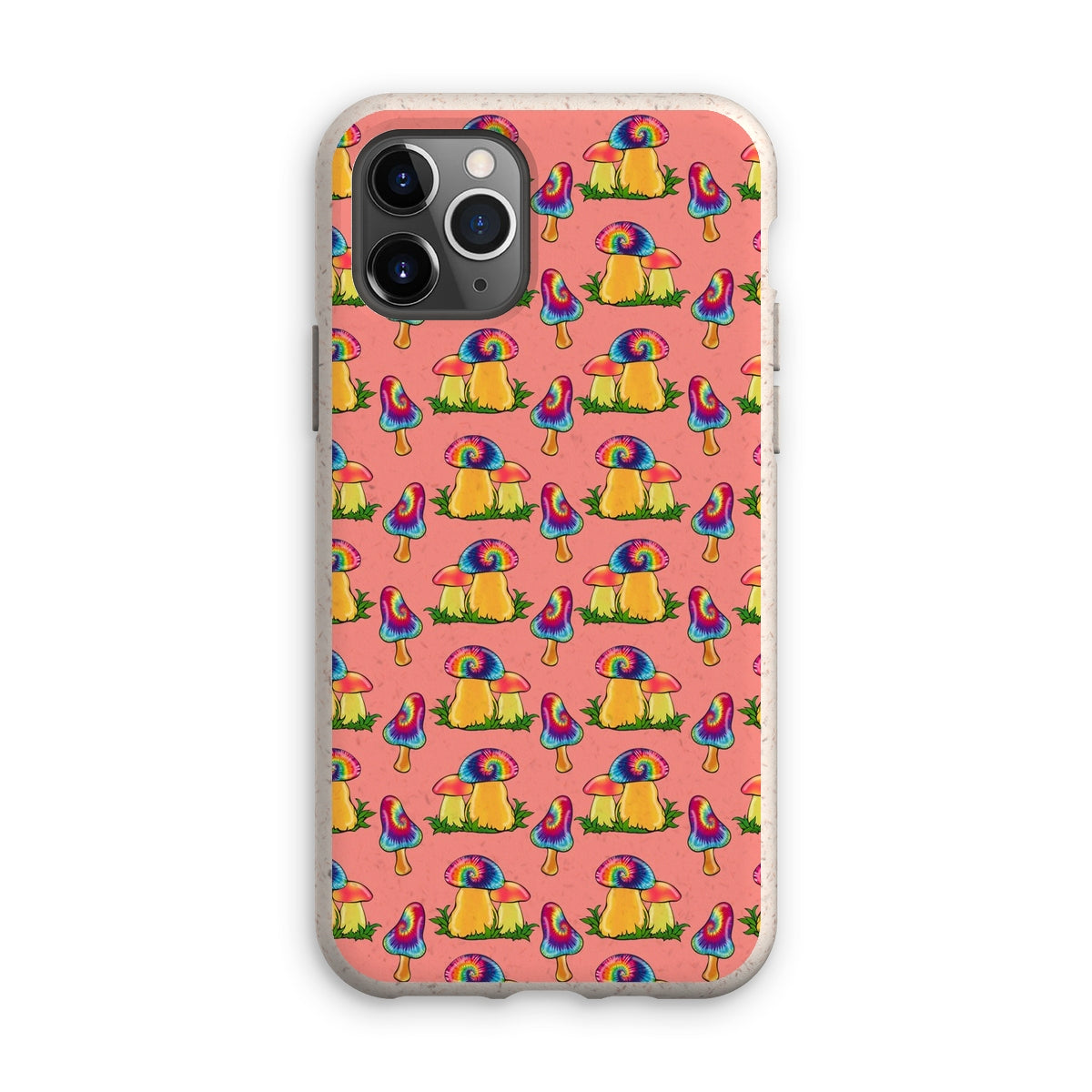 Retro Mushroom Pattern - Pink Eco Phone Case