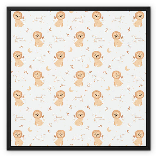 Leo Pattern Framed Canvas