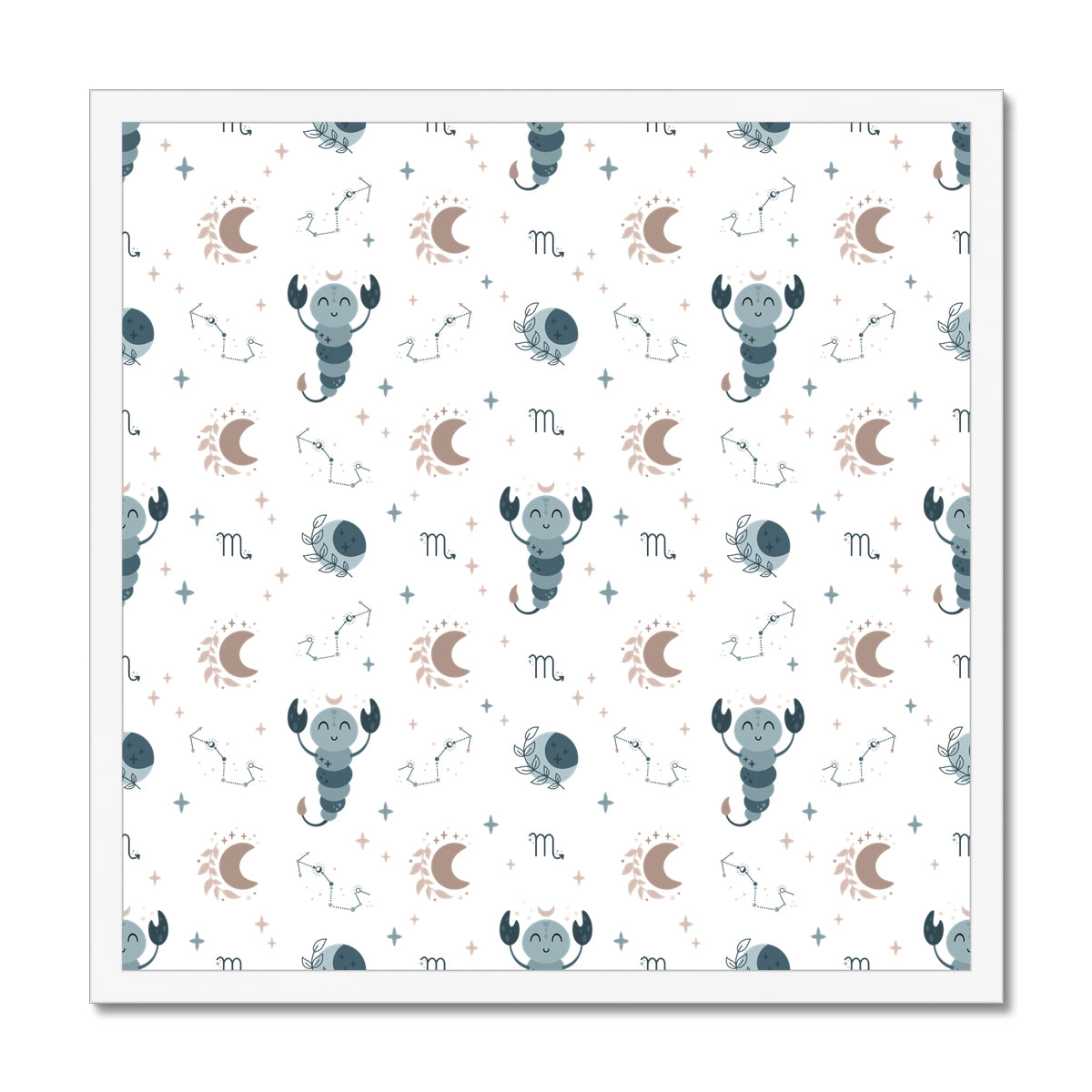 Scorpio Pattern Framed Print