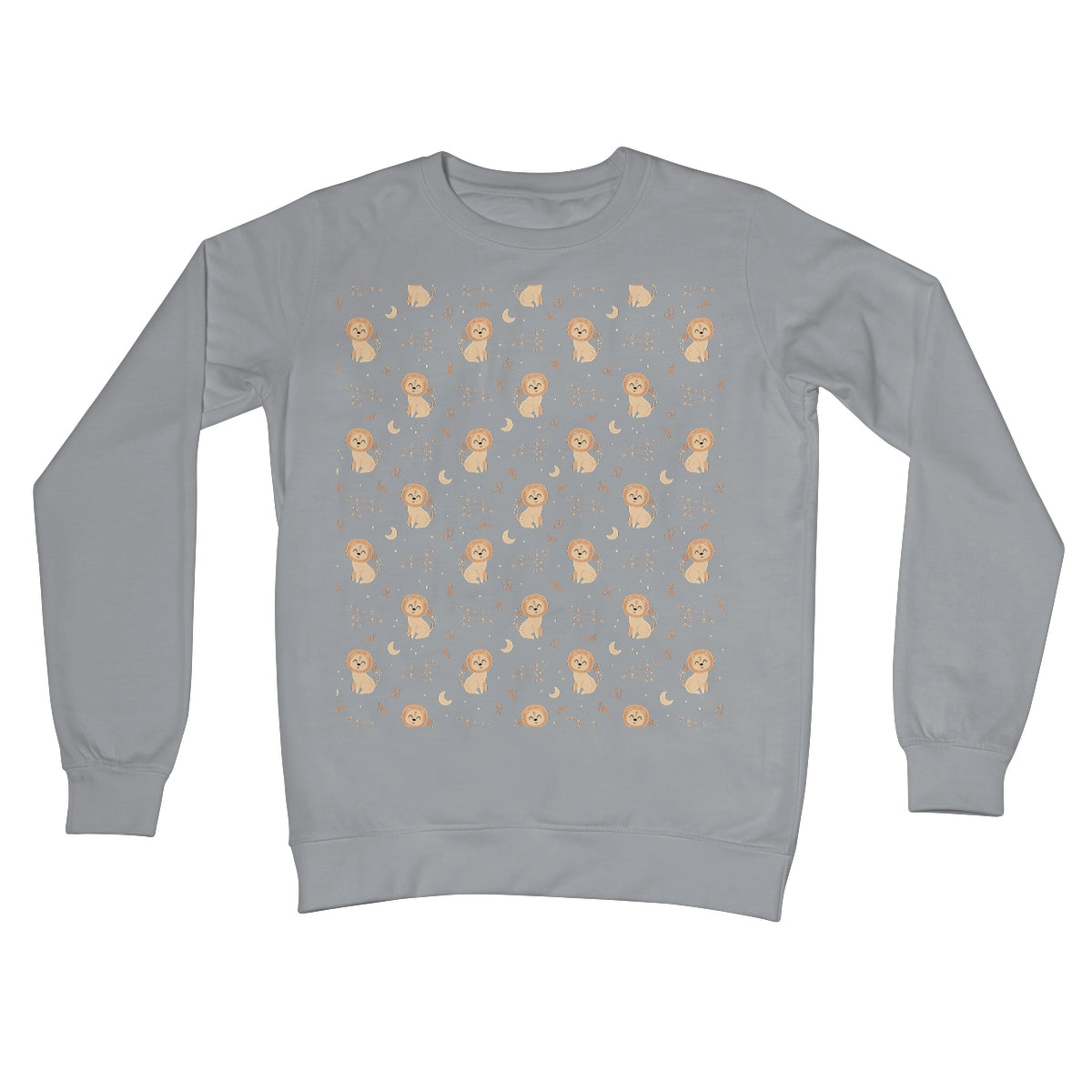 Leo Pattern Crew Neck Sweatshirt