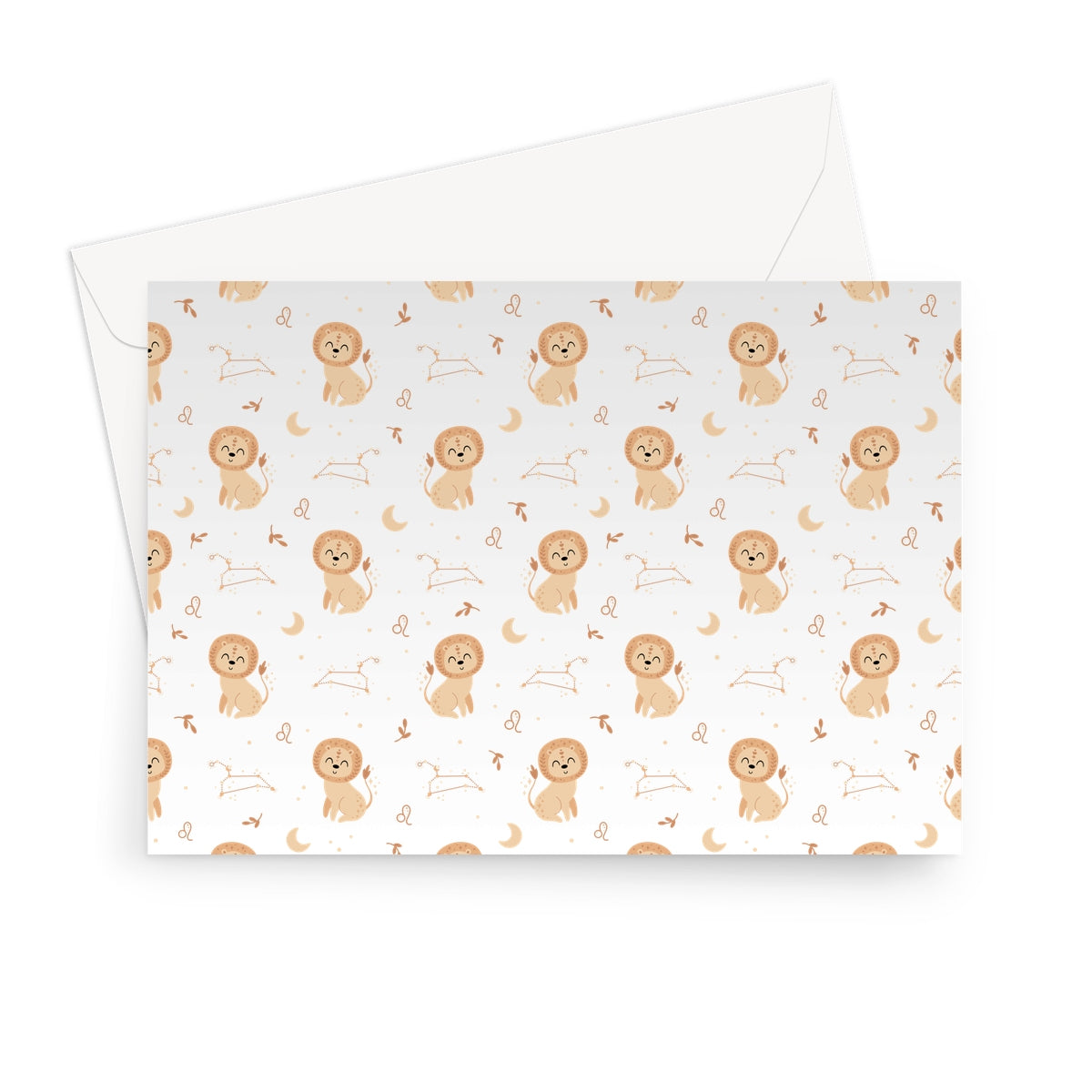 Leo Pattern Greeting Card