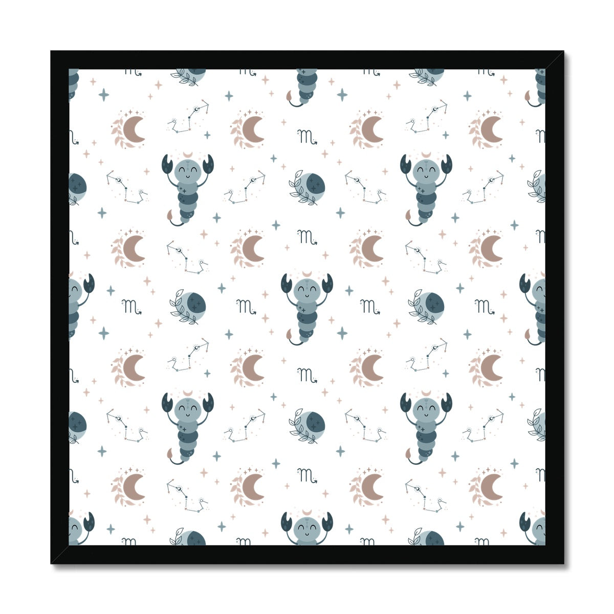 Scorpio Pattern Framed Print