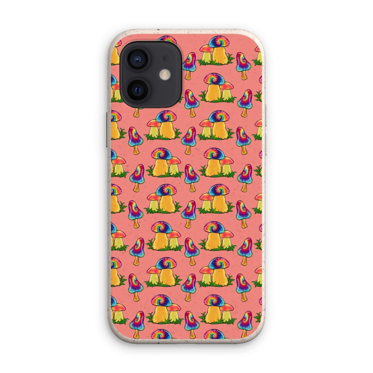 Retro Mushroom Pattern - Pink Eco Phone Case