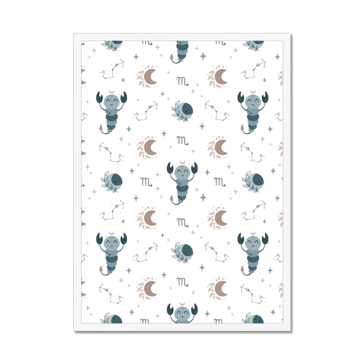 Scorpio Pattern Framed Print