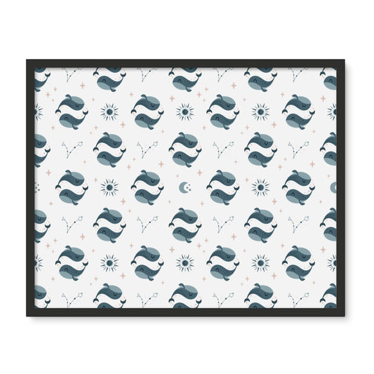 Pisces Pattern Framed Photo Tile