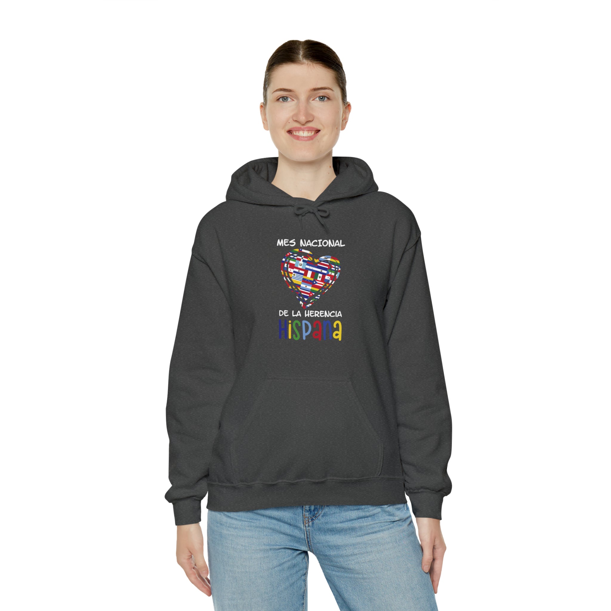 Mes Nacional Heart - Hispanic Heritage Month Unisex Hoodie