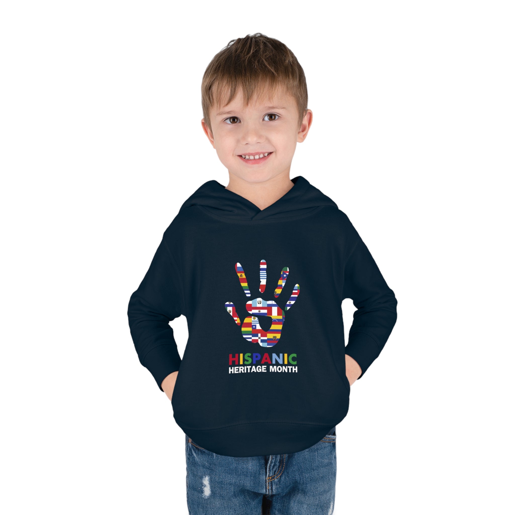 Flag Handprint - Hispanic Heritage Month Toddler Hoodie
