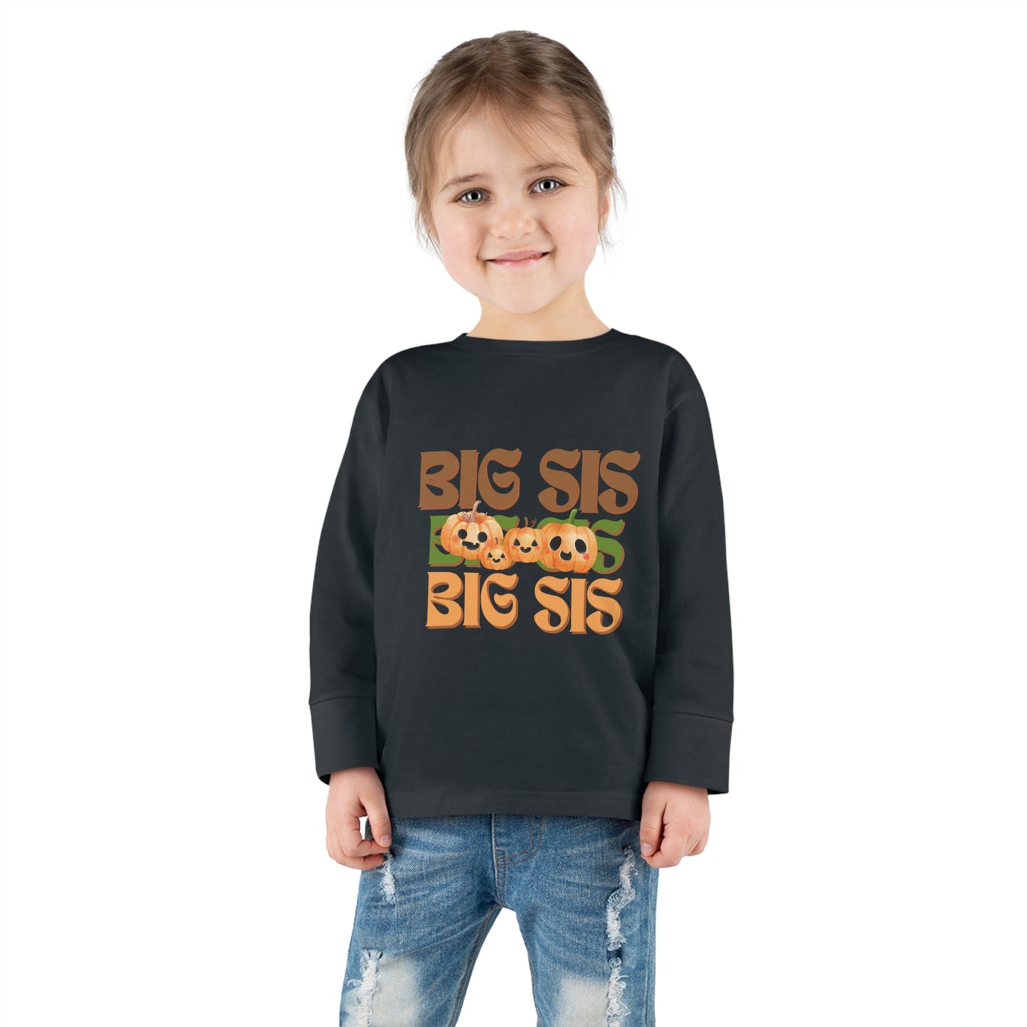 Big Sis Pumpkin Toddler Long Sleeve Tee