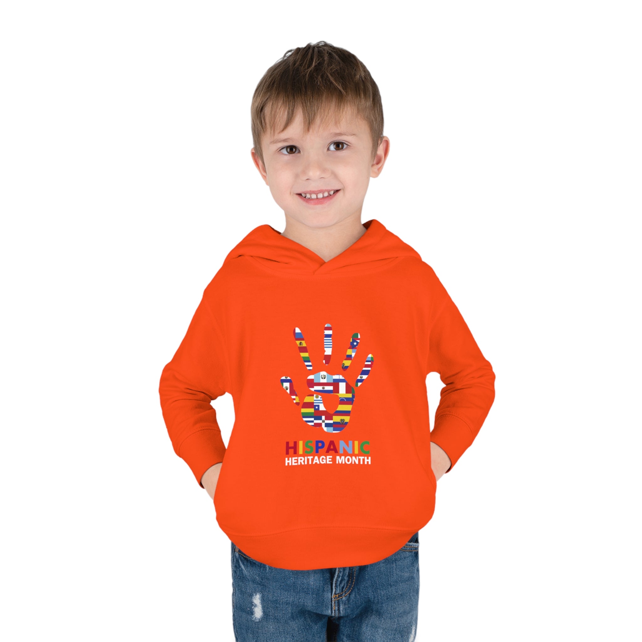 Flag Handprint - Hispanic Heritage Month Toddler Hoodie