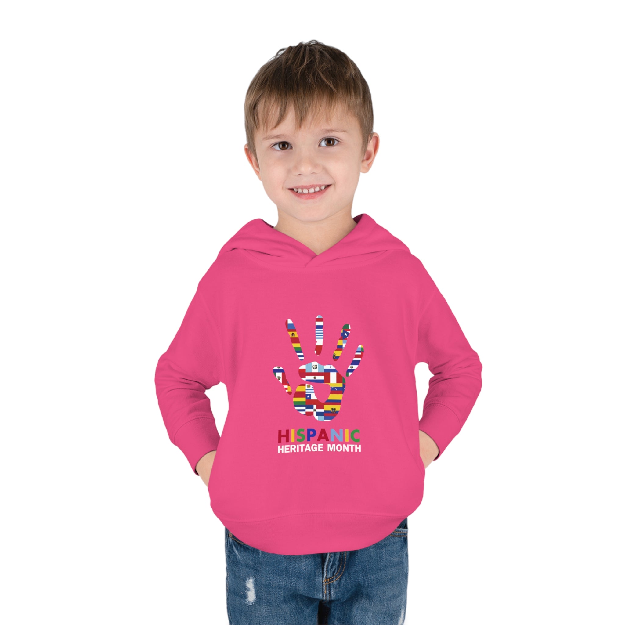 Flag Handprint - Hispanic Heritage Month Toddler Hoodie