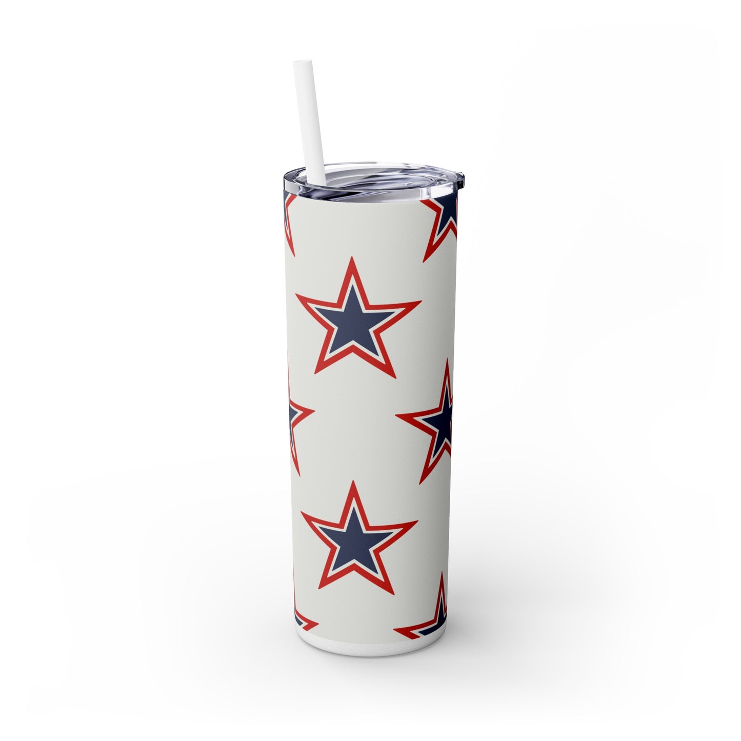 American Stars Skinny Tumbler with Straw, 20oz