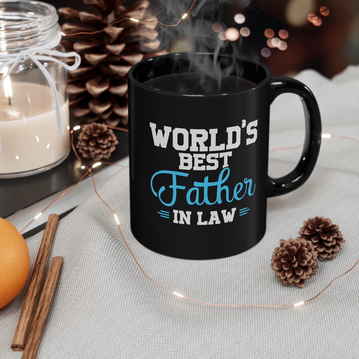 World's Best Father-In-Law 11oz Black Mug