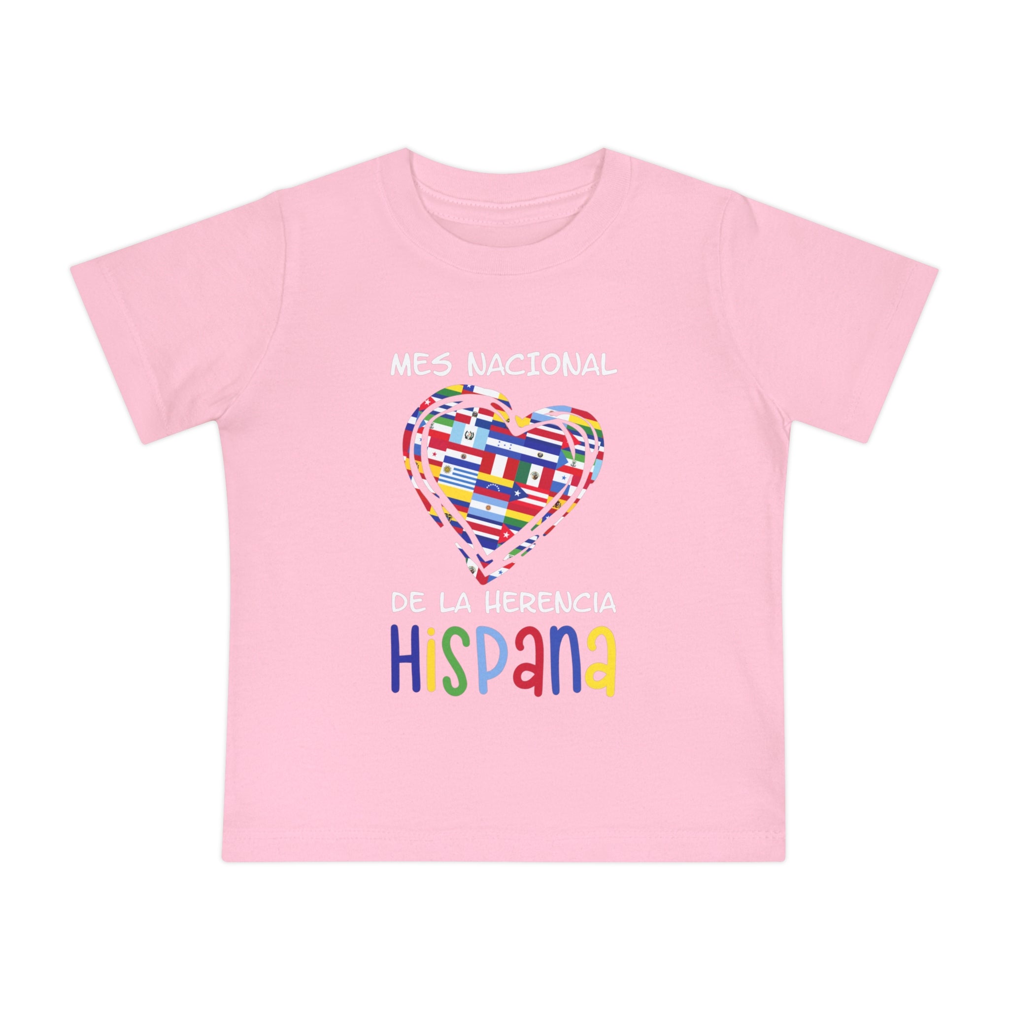 Mes Nacional Heart - Hispanic Heritage Month Baby Short Sleeve T-Shirt