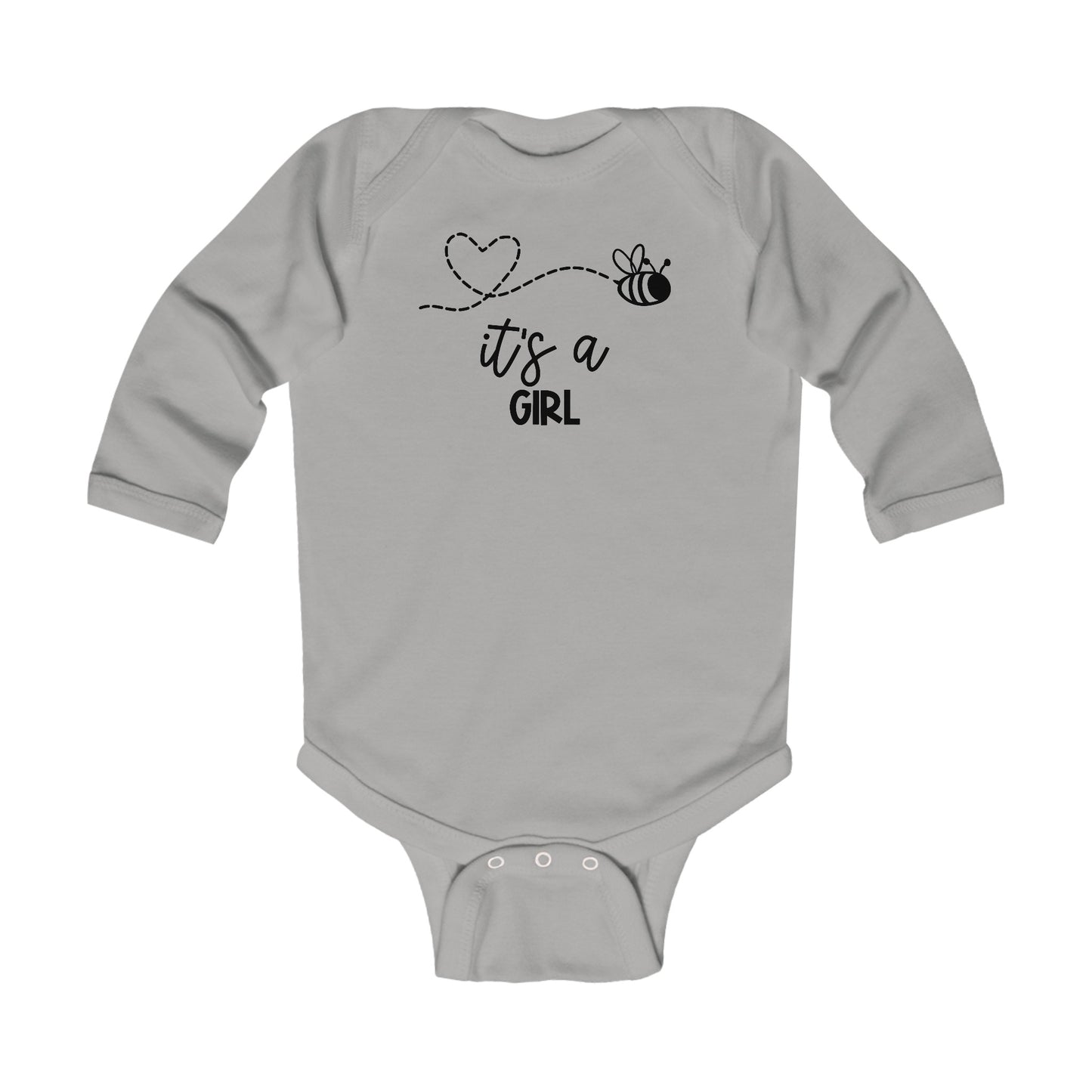 It's A Girl, New Girl Arrival, New Baby Girl, Baby Girl, New Baby Girl Announcement, Infant Long Sleeve Bodysuit