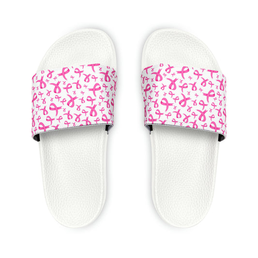 Breast Cancer Women's PU Slide Sandals