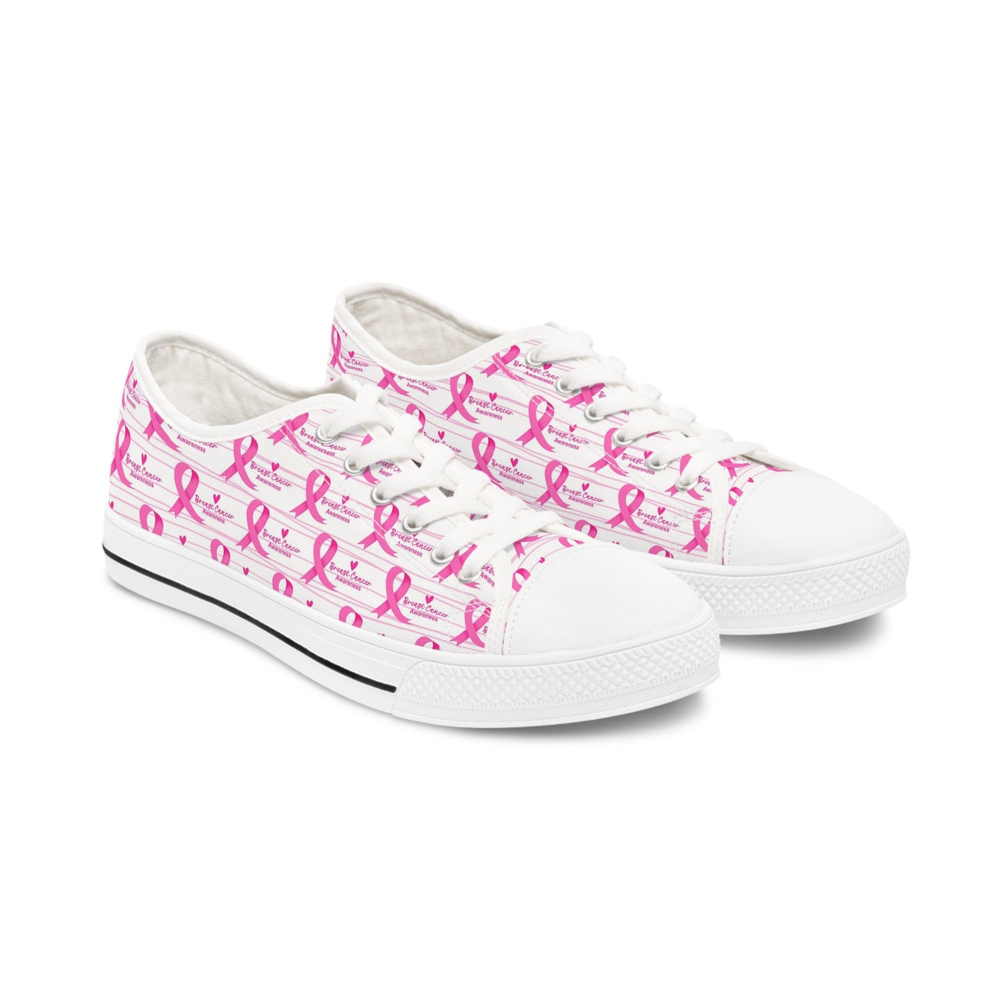 Breast Cancer Awareness Women's Low Top Sneakers