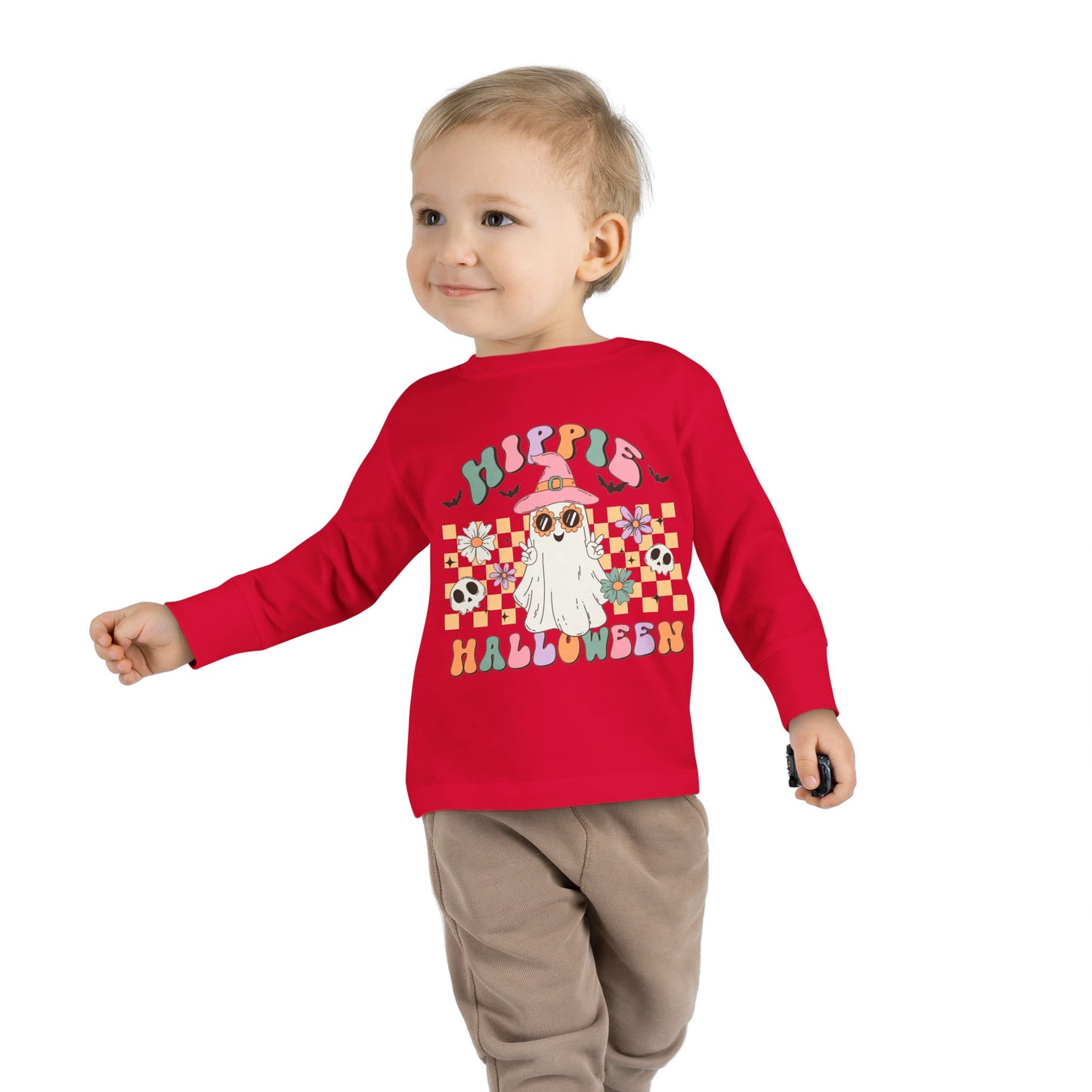 Hippie Halloween Toddler Long Sleeve Tee