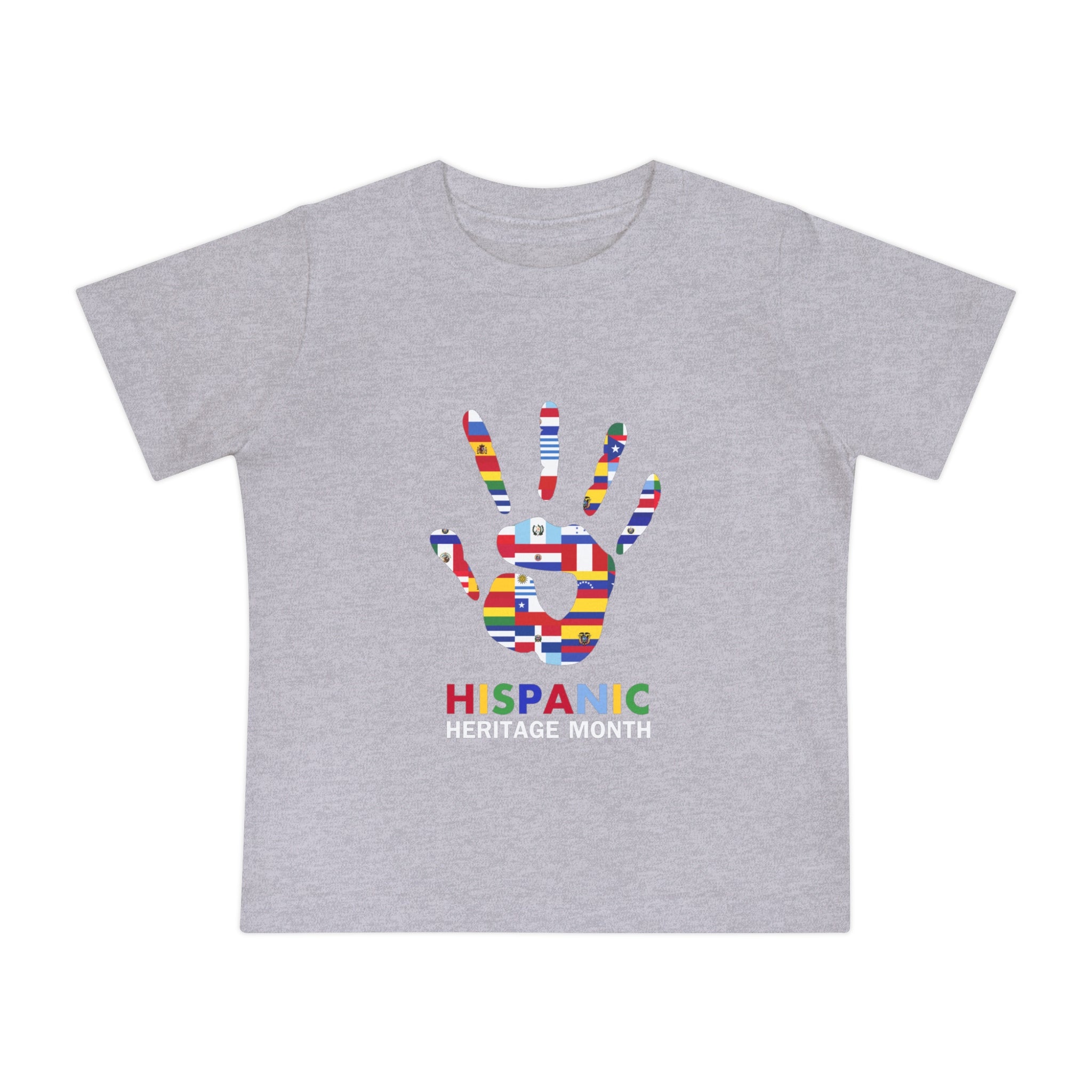 Flag Handprint - Hispanic Heritage Month Baby Short Sleeve T-Shirt