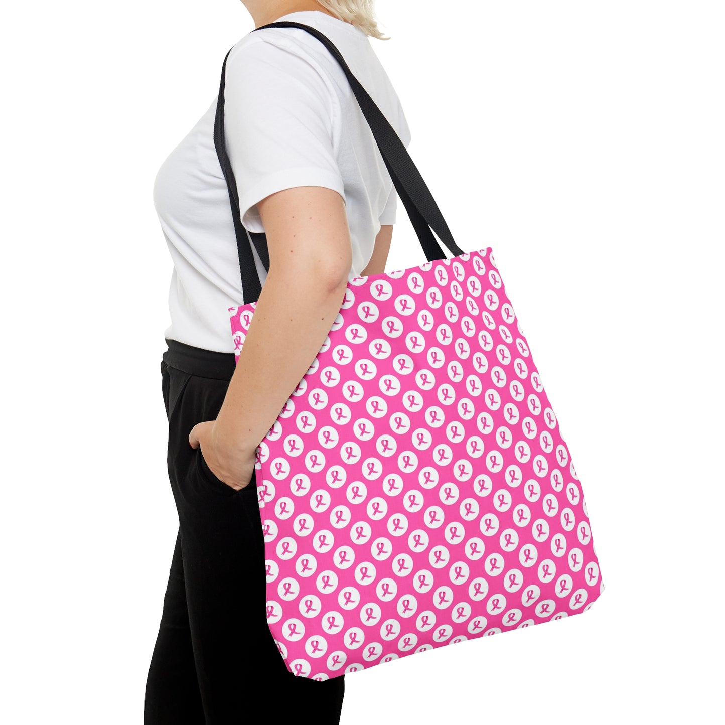 Pink Ribbon Breast Cancer Awareness Tote Bag