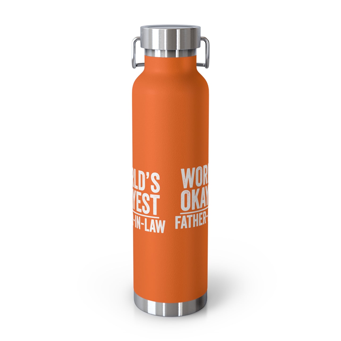 World's Okayest Father-In-Law Copper Vacuum Insulated Bottle, 22oz