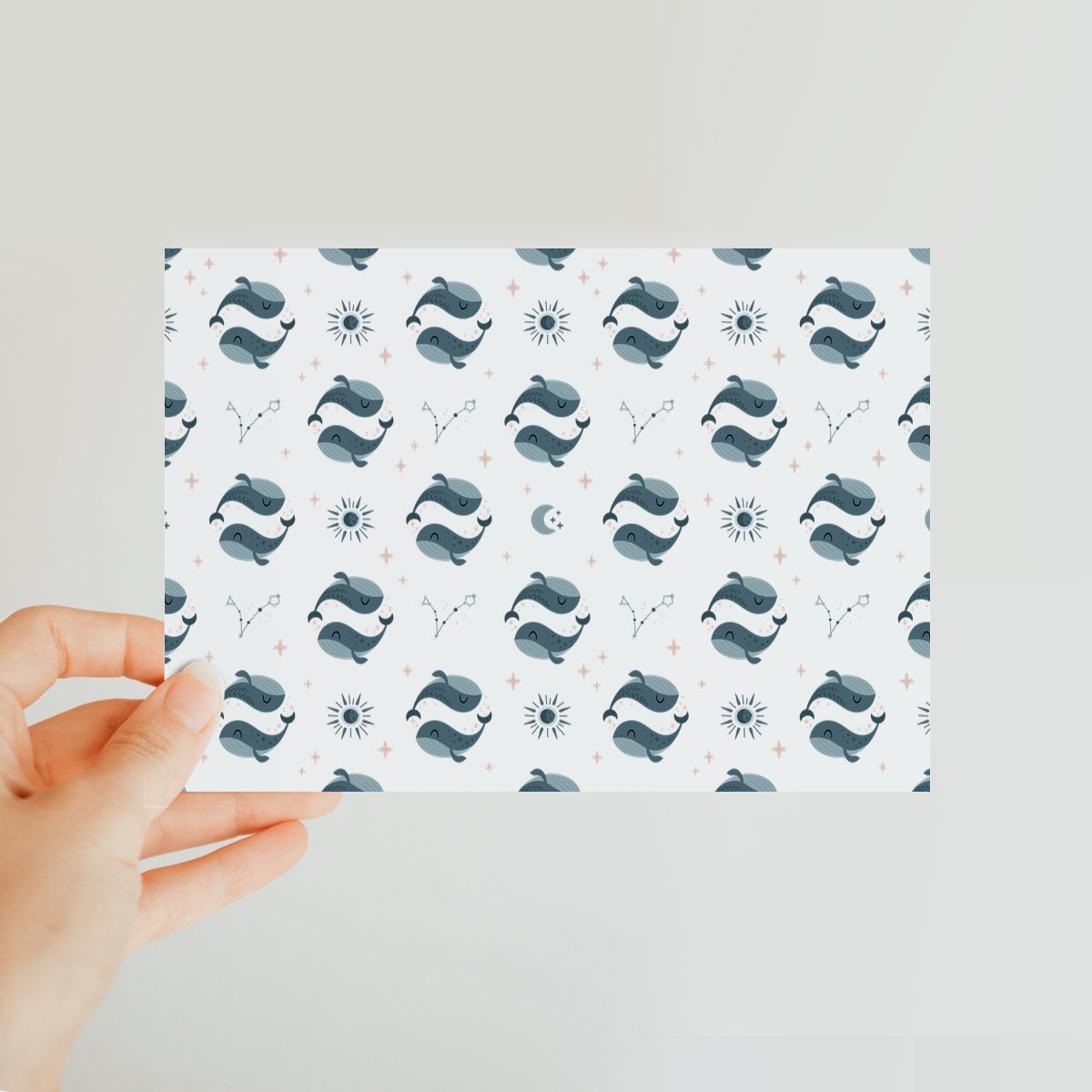 Pisces Pattern Classic Postcard