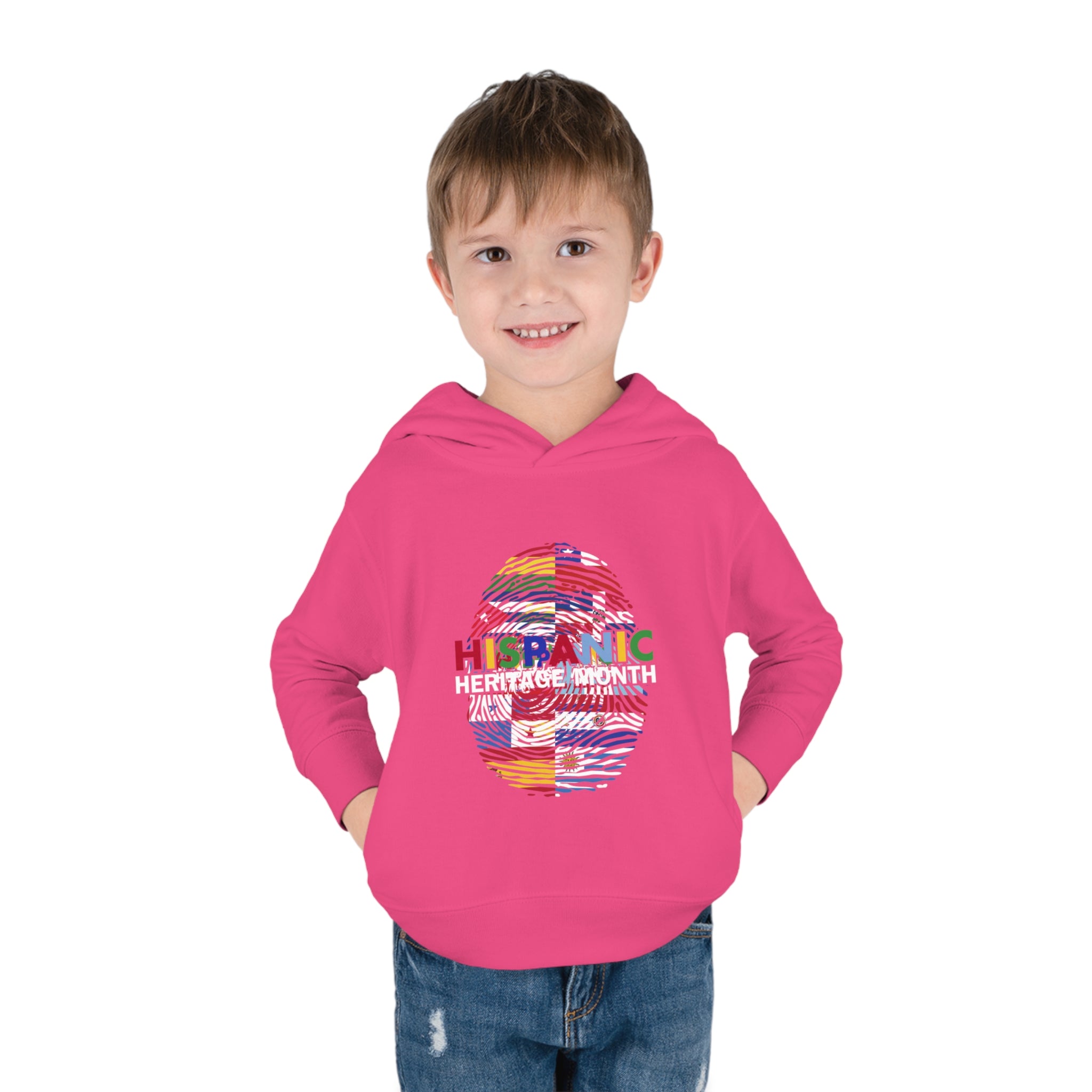Flag Fingerprint - Hispanic Heritage Month Toddler Hoodie