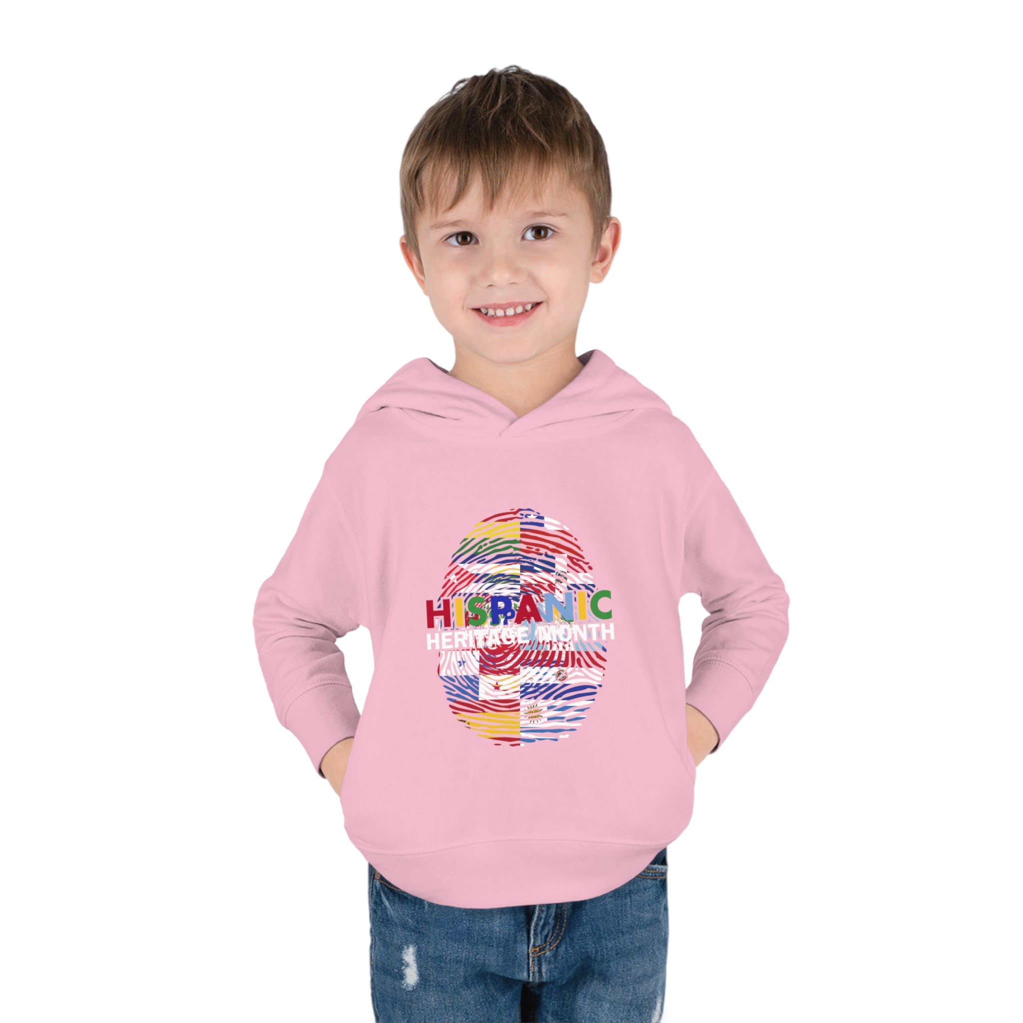 Flag Fingerprint - Hispanic Heritage Month Toddler Hoodie