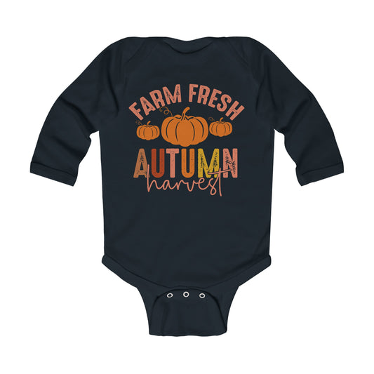 Farm Fresh Autumn Harvest Infant Long Sleeve Bodysuit Onesie
