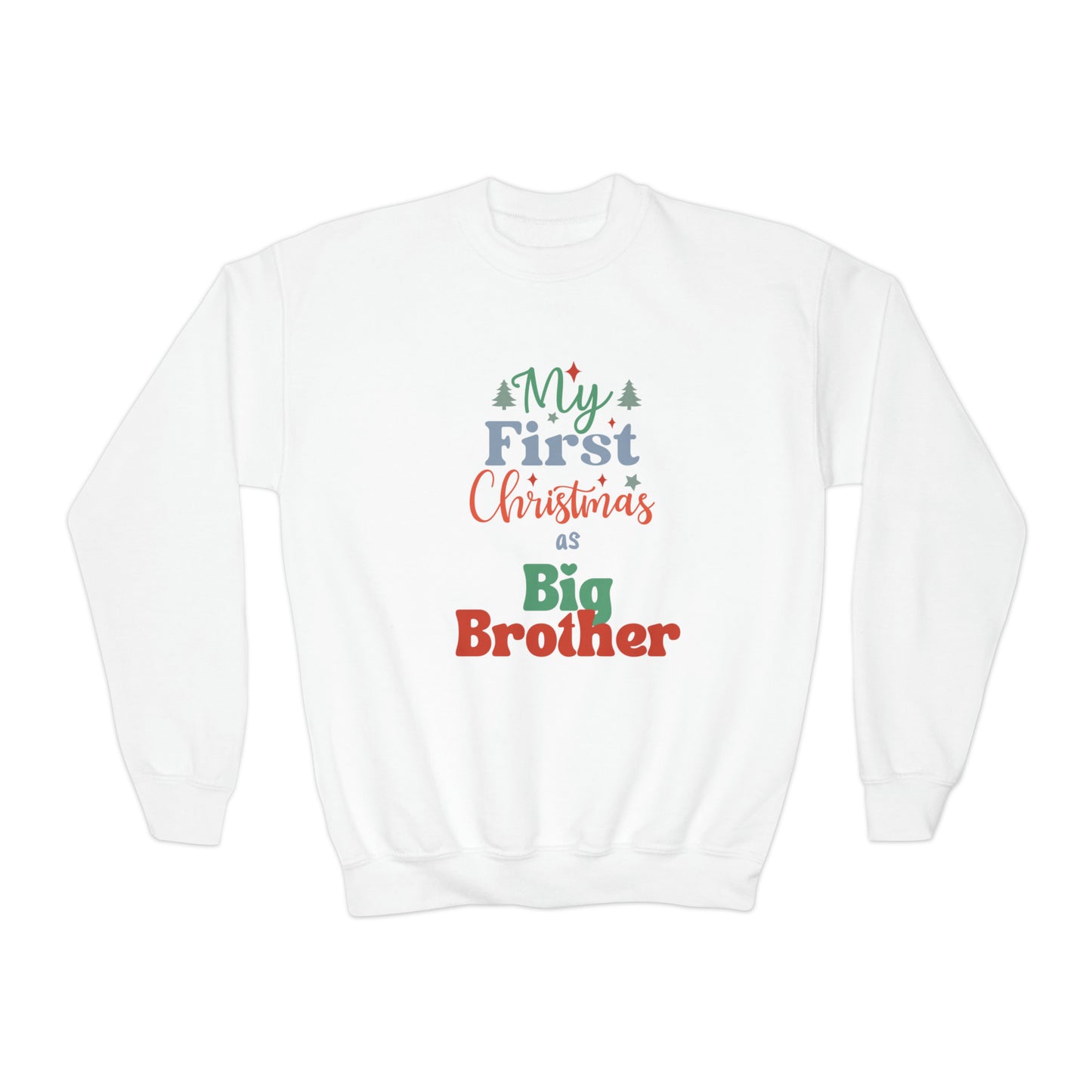 My First Christmas as Big Brother Youth Crewneck Sweatshirt