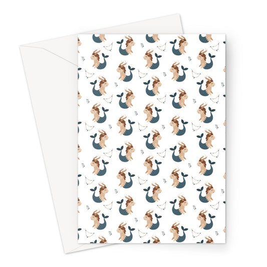 Capricorn Pattern Greeting Card